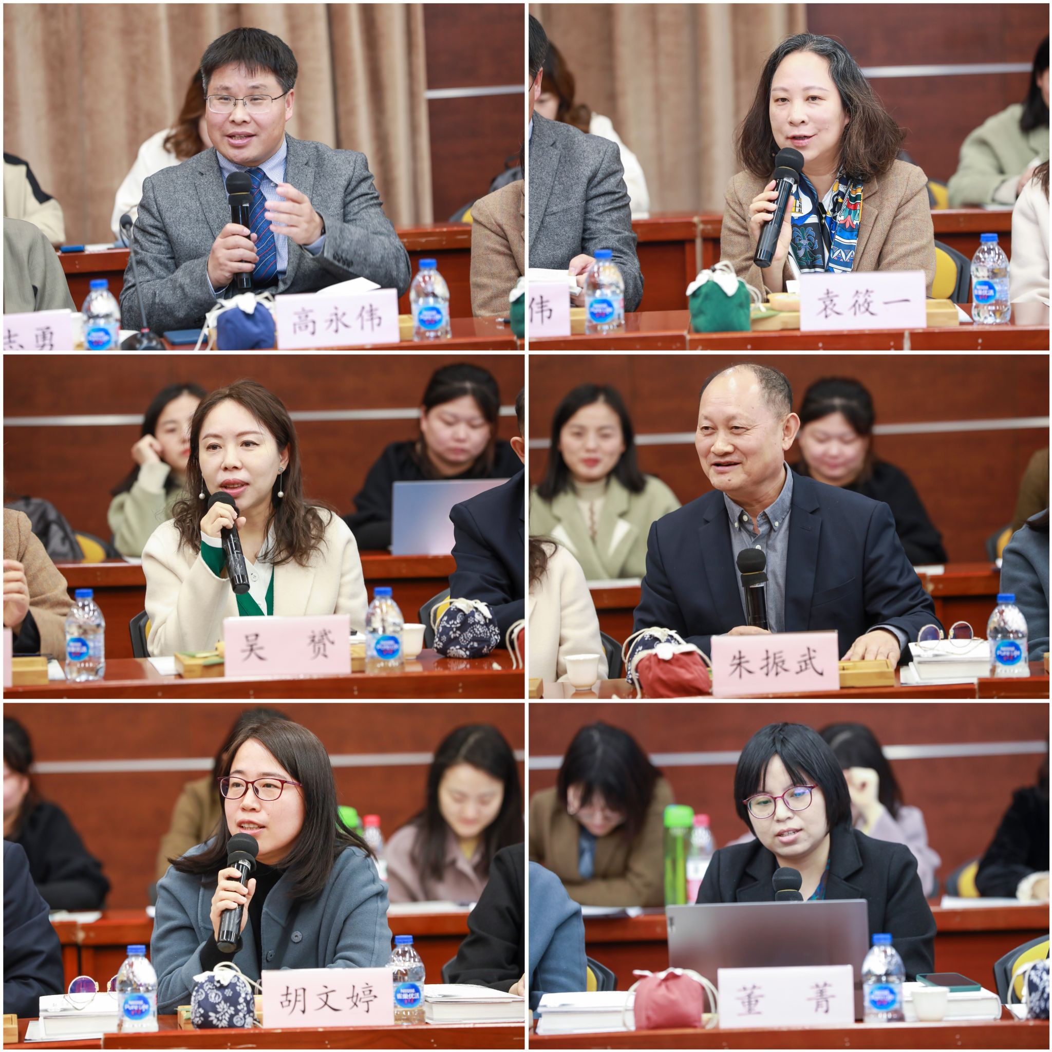 图十 高永伟、袁筱一、吴贇、朱振武、胡文婷做交流发言.jpg 图十 高永伟、袁筱一、吴贇、朱振武、胡文婷做交流发言.jpg