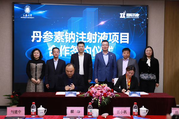 校企合作再深入，医学院张川教授团队一类创新药丹参素钠注射液项目落地上海朝晖药业有限公司